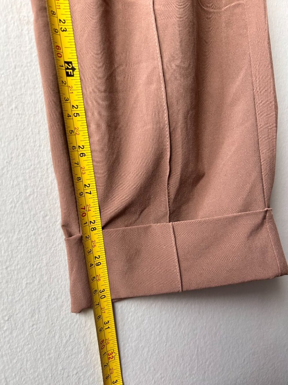 Athleta Skyline Pant II High Rise Tie Waist Cuffed Pants Hearth Rose Size 4 - Picture 6 of 7